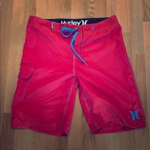 Red Hurly Swim Trunks